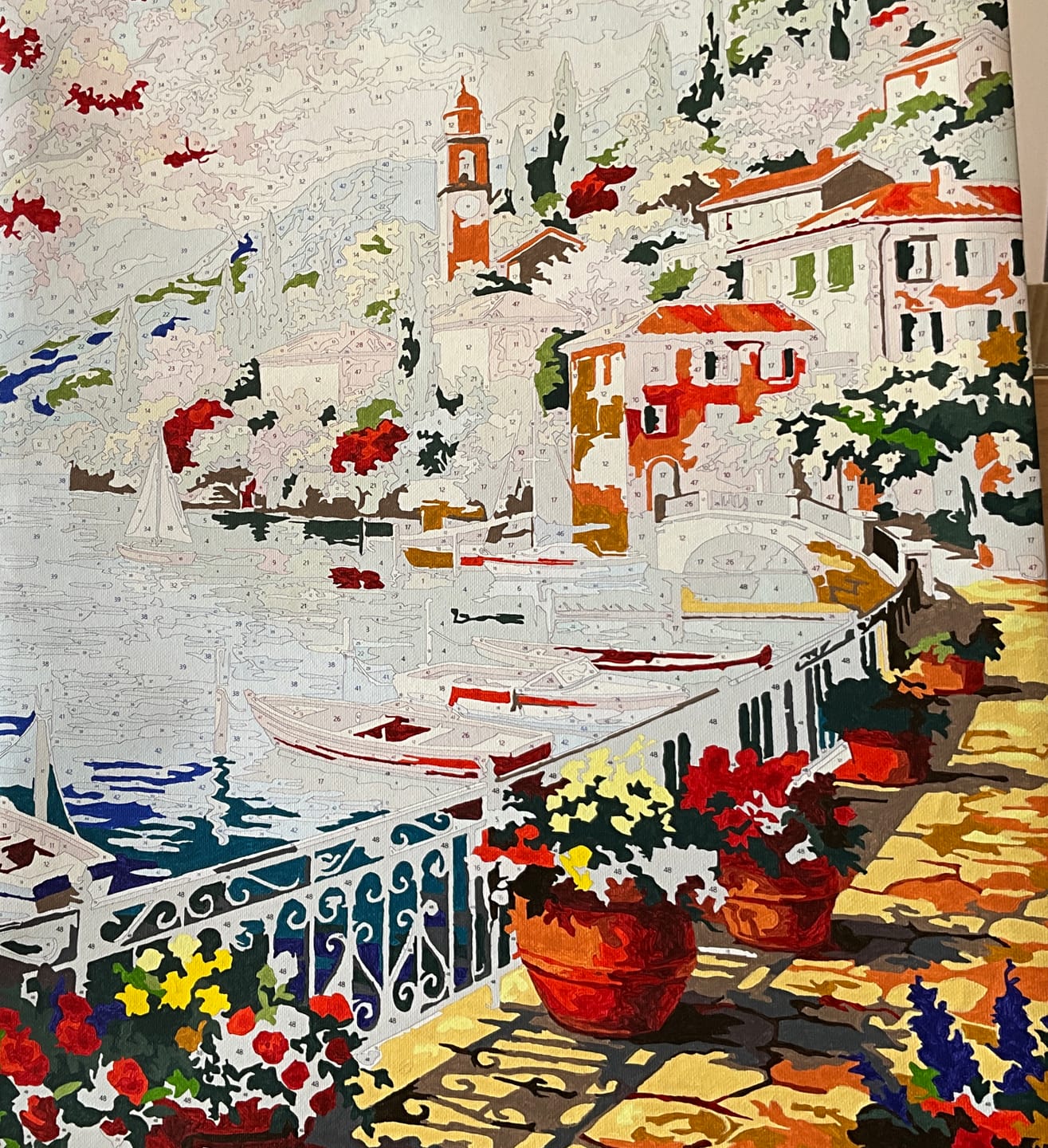 Customer photo review of Italian Waterfront Village (Paint by Numbers)