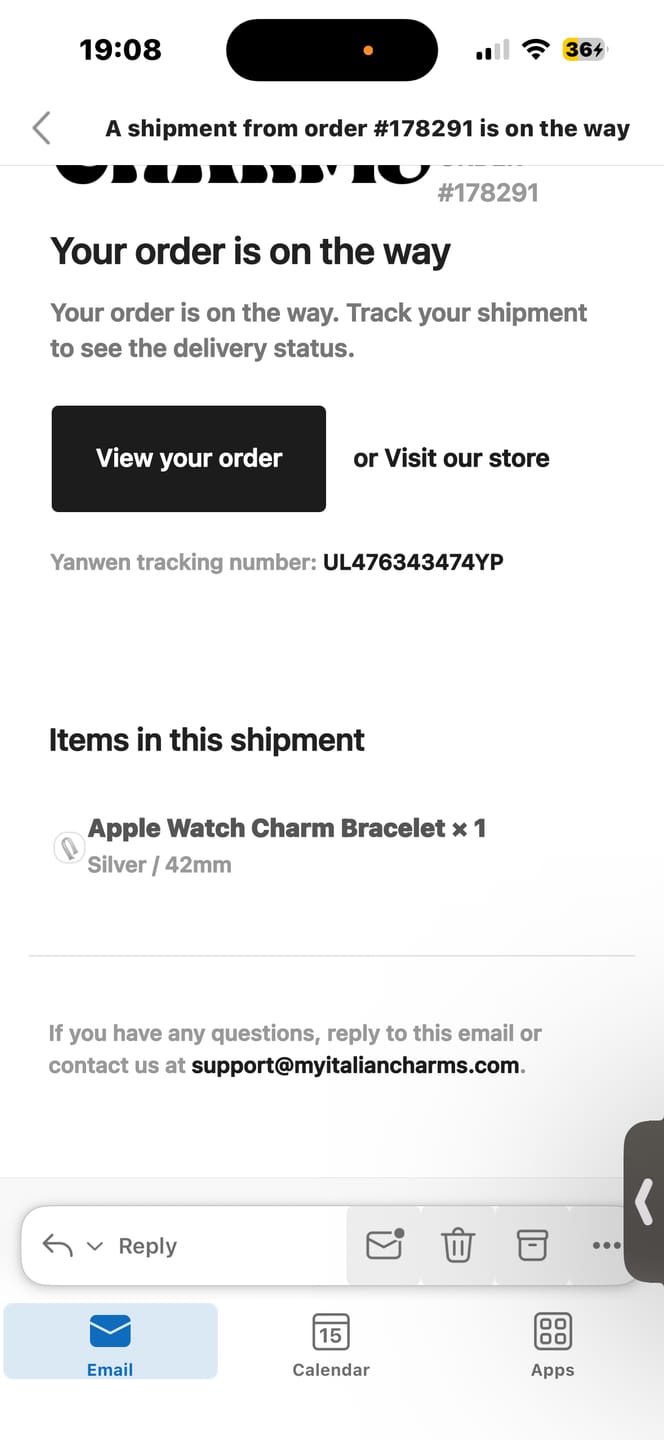 Customer photo review of Italian Charm Bracelet