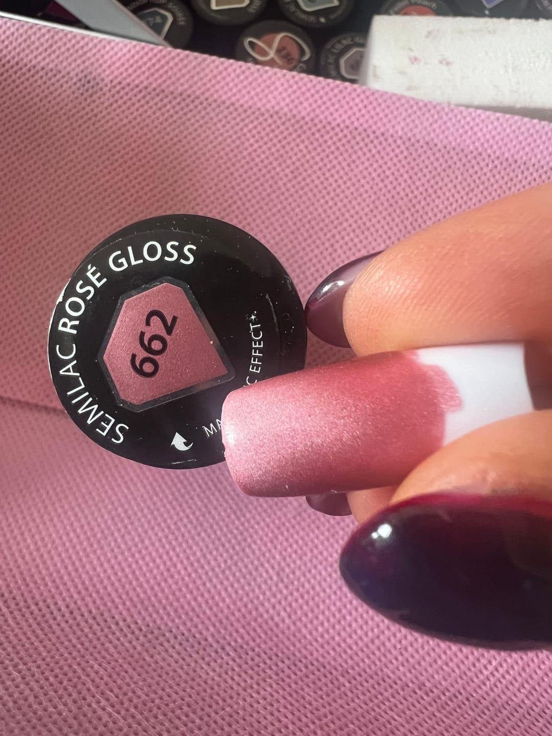 Customer photo review of Semilac 662 Rosé Gloss UV Gel Polish