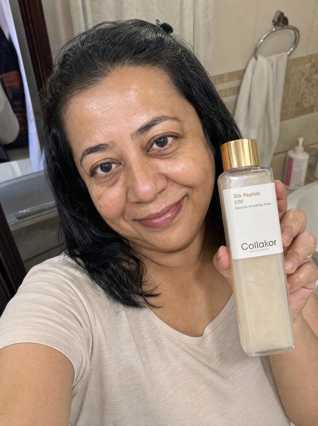 Customer photo review of Silk Peptide EGF Toner