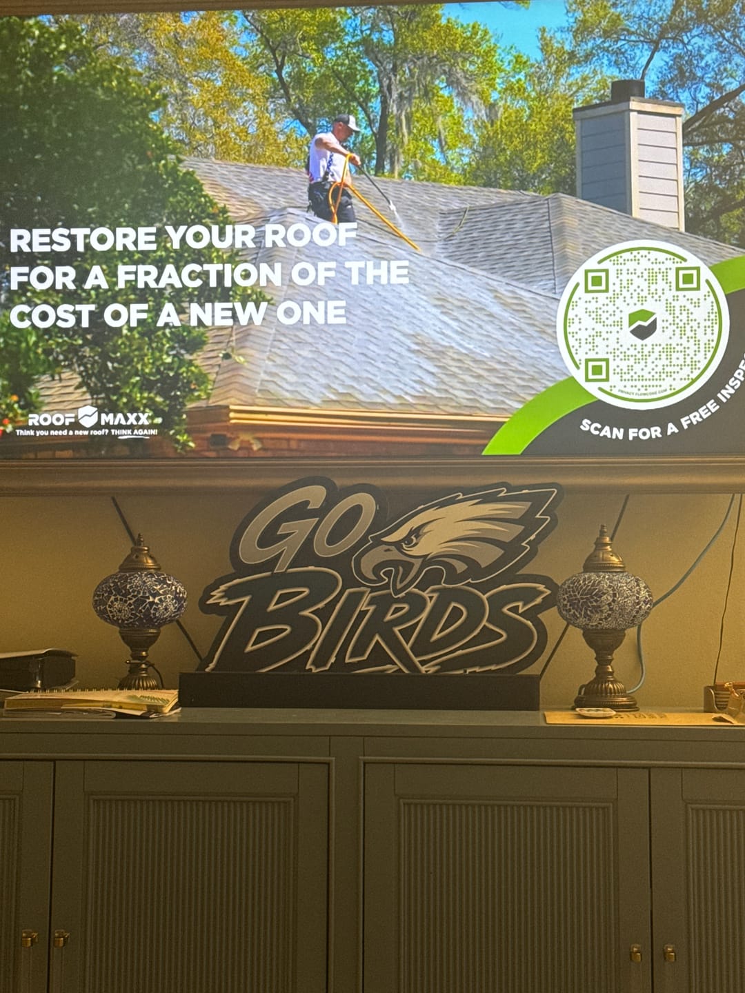 Customer photo review of Philadelphia Eagles - Hex Head EXCLUSIVE "Go Birds" Wordmark 3D Metal Wall Art
