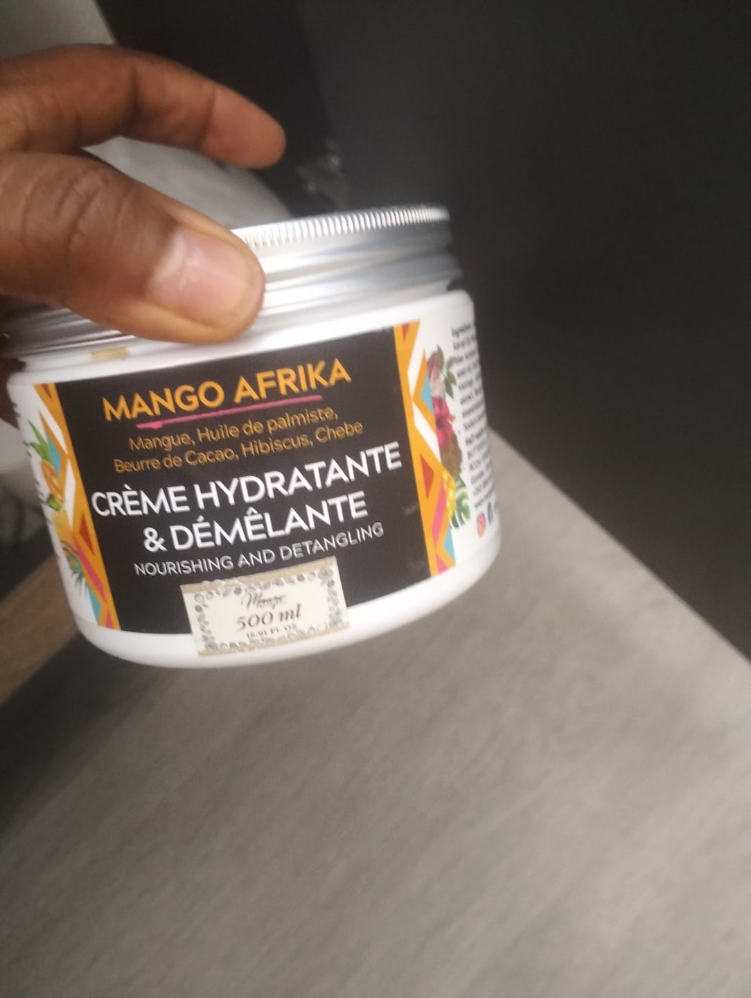 Customer photo review of Crème Hydratante & Dêmêlante 2 en 1 MANGO AFRIKA