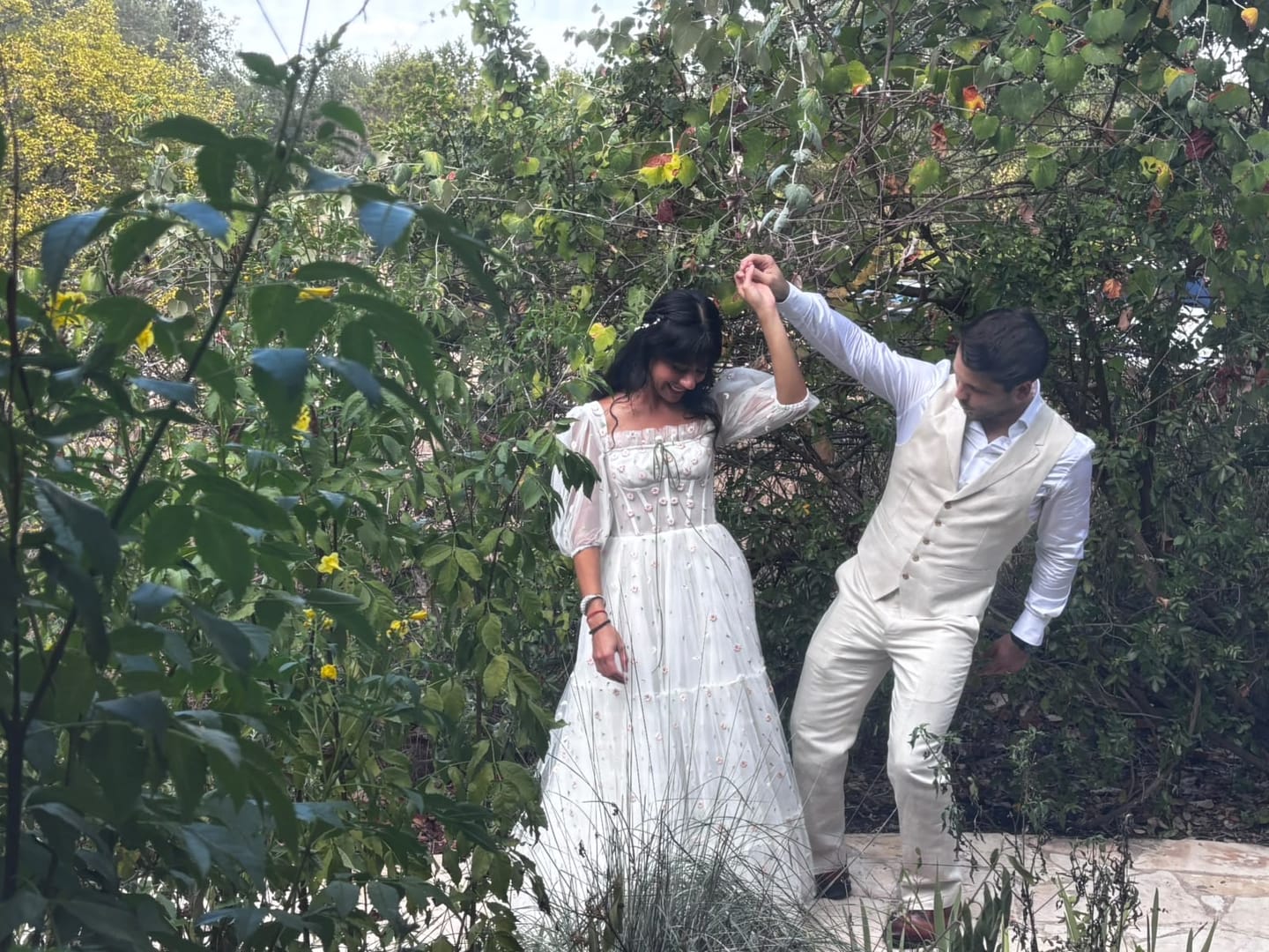Customer photo review of Daisy Elegance Cascade Gown
