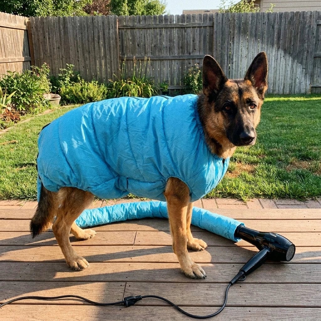 Customer photo review of Traje Secador Rápido para Perros y Gatos