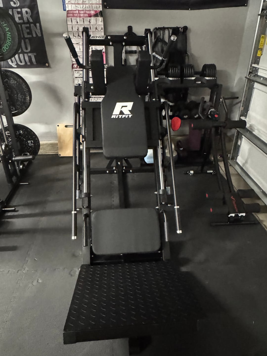 Customer photo review of RitFit BLP01 45 Degree 3-In-1 Leg Press Hack Squat and Calf Raise Machine