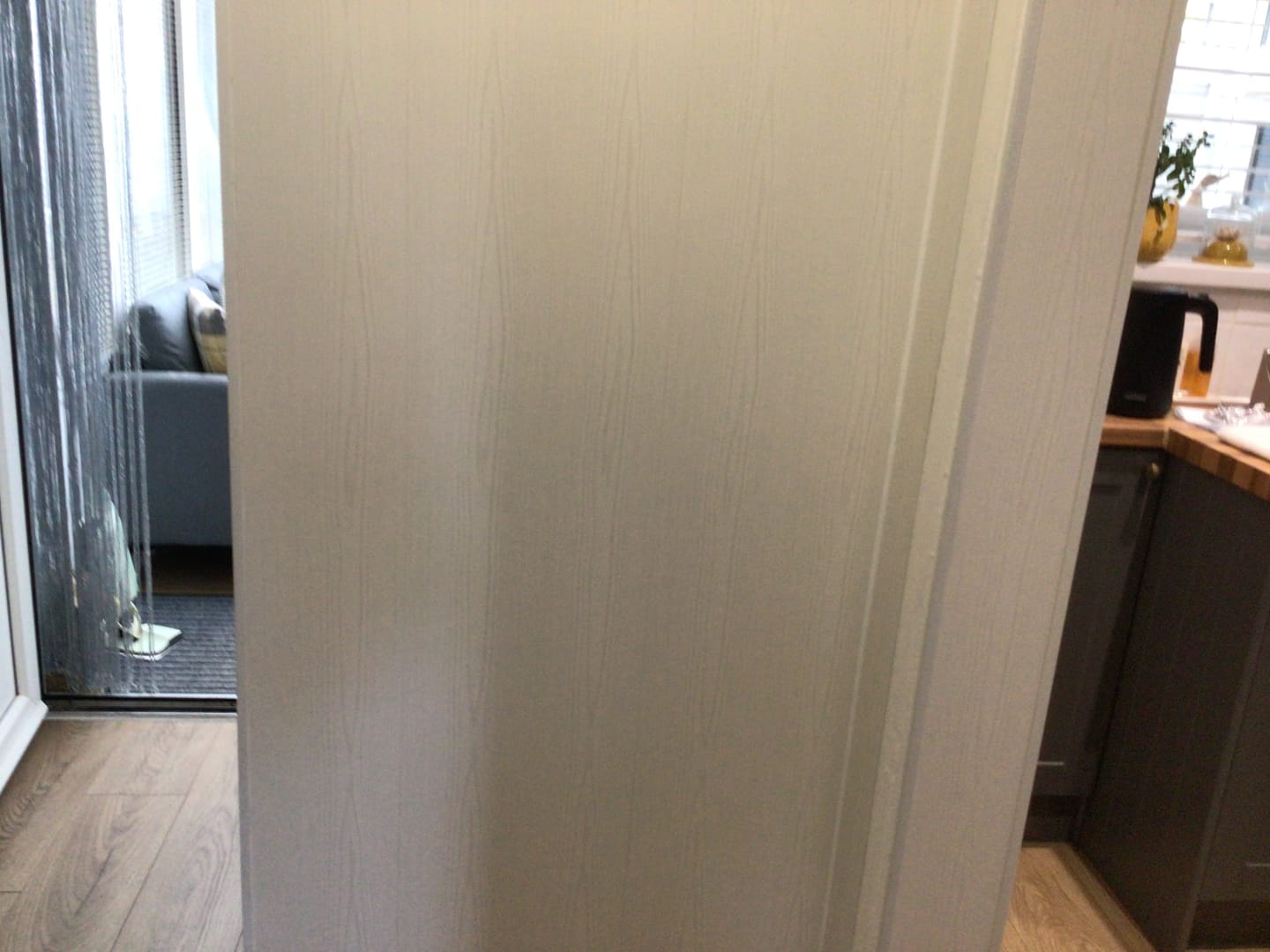 Customer photo review of 8mm White Wood Matt Bathroom Wall & Ceiling Panel - Pack of 4