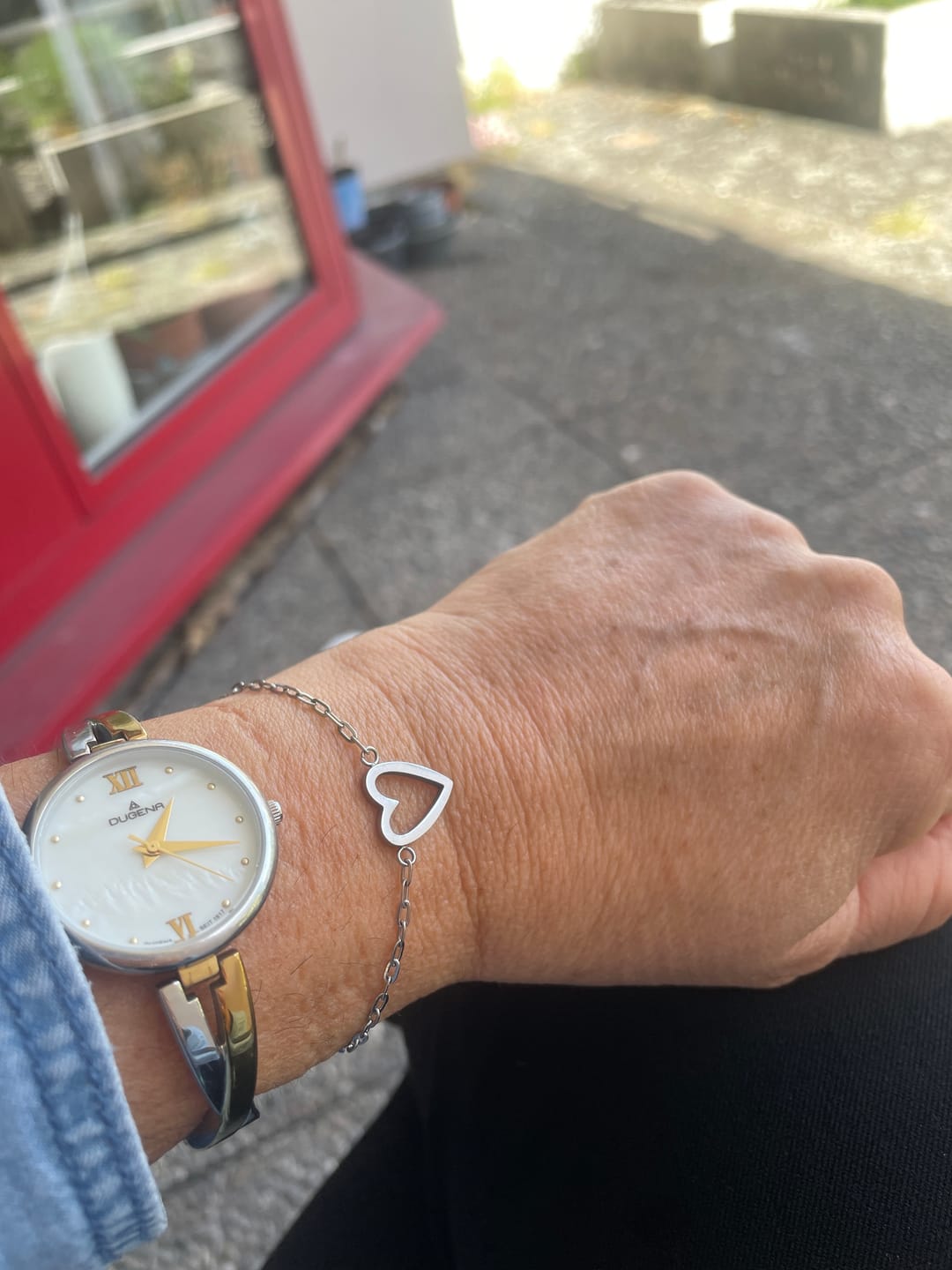 Customer photo review of Mutter-Tochter Herzarmbänder