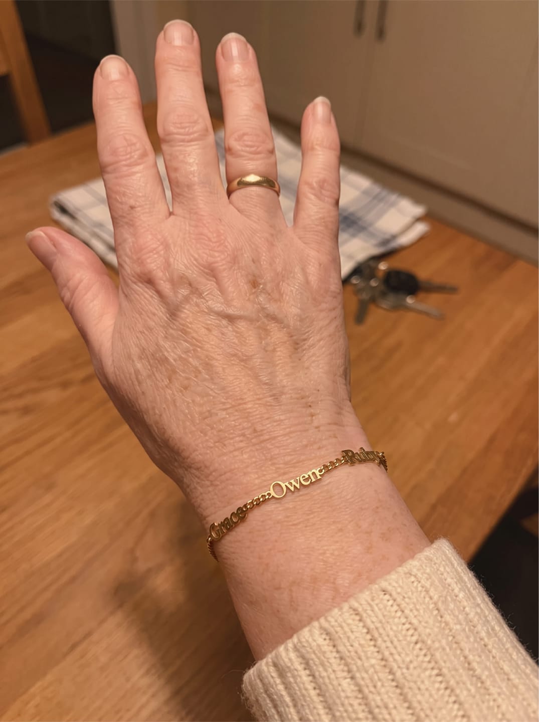 Customer photo review of Custom Classic Name Bracelet