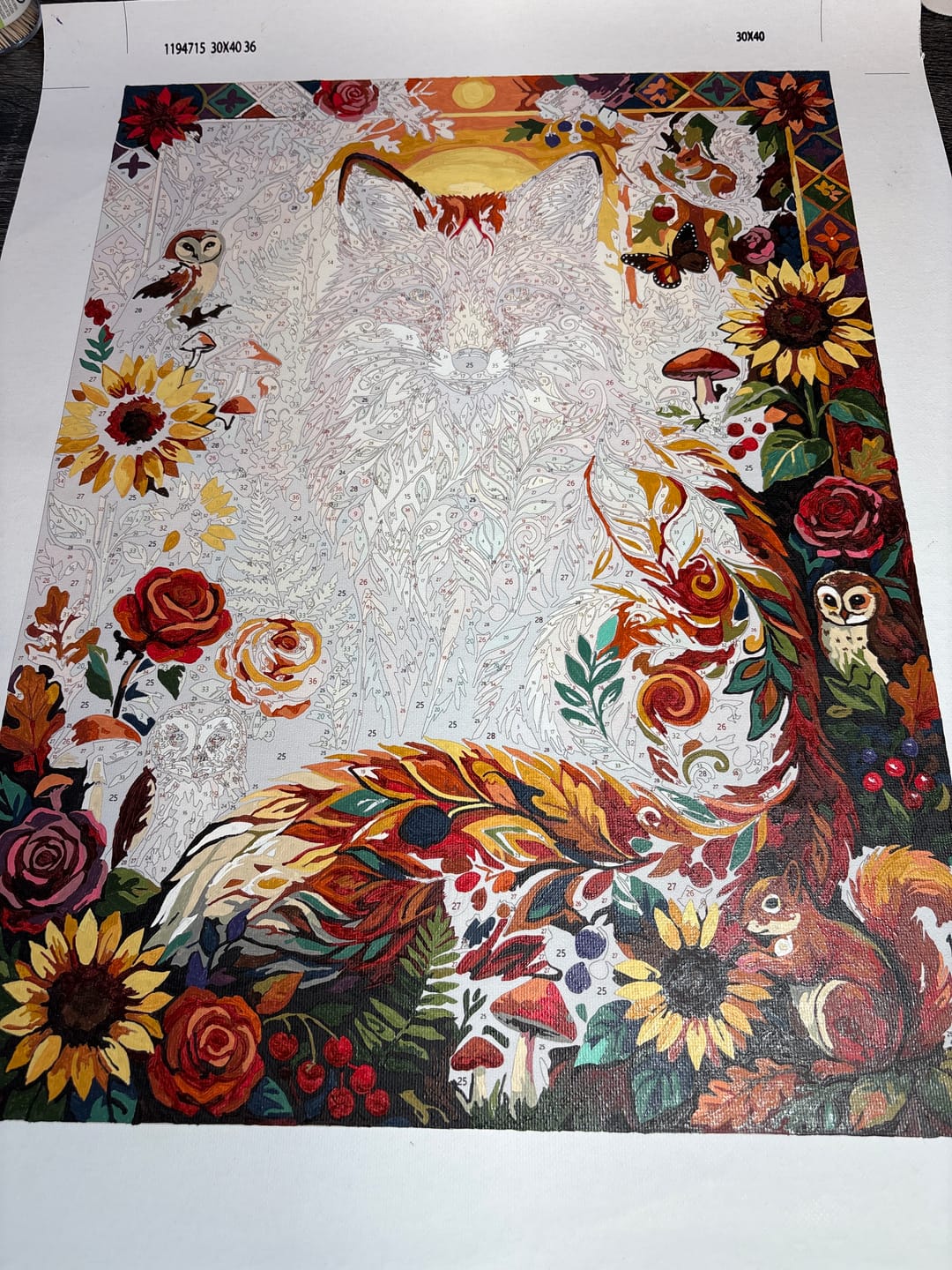 Customer photo review of Autumn Garden Fox (Paint by Numbers)