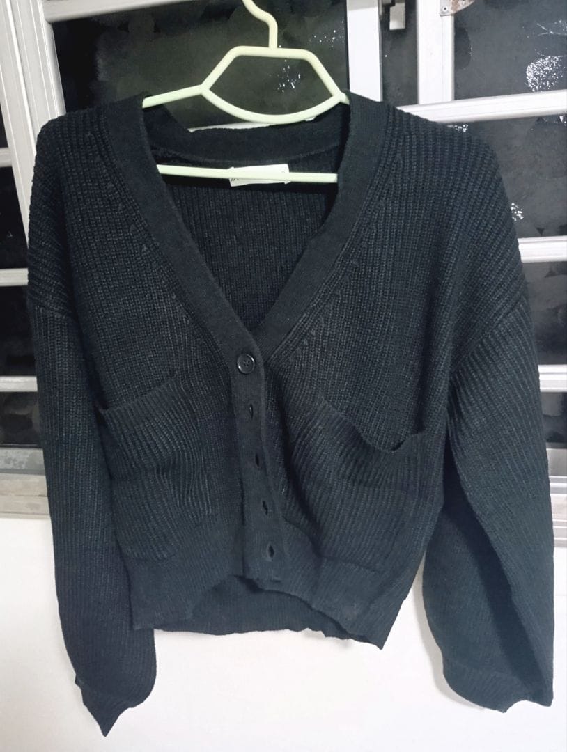 Customer photo review of Puffy Knitted Cardigan