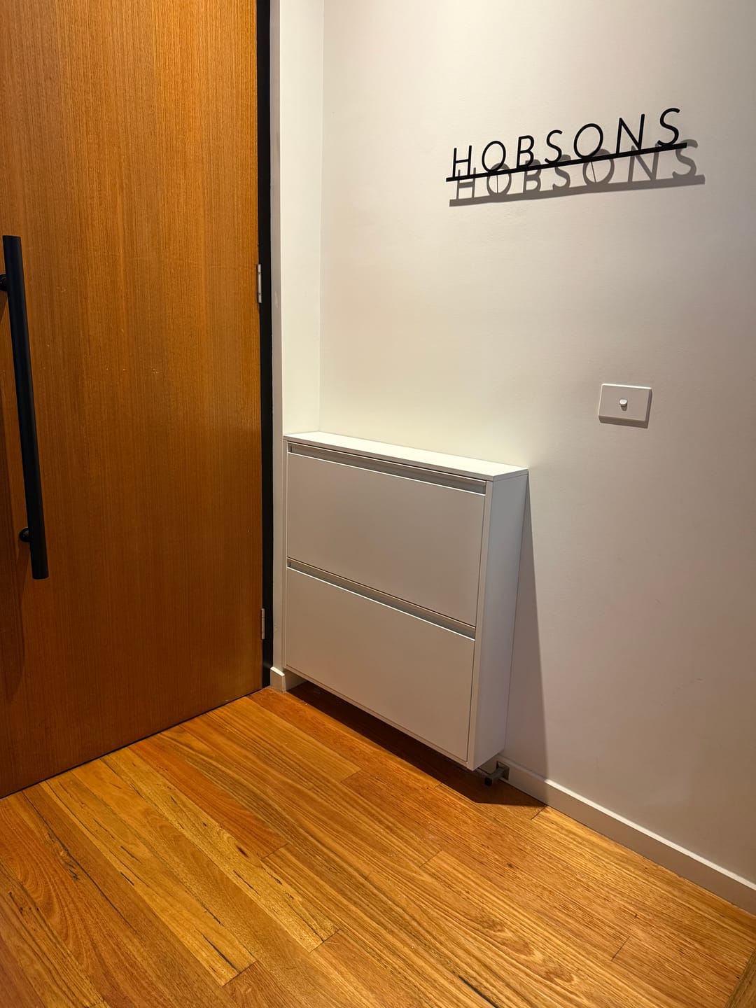 Customer photo review of Wall Mounted Shoe Cabinet