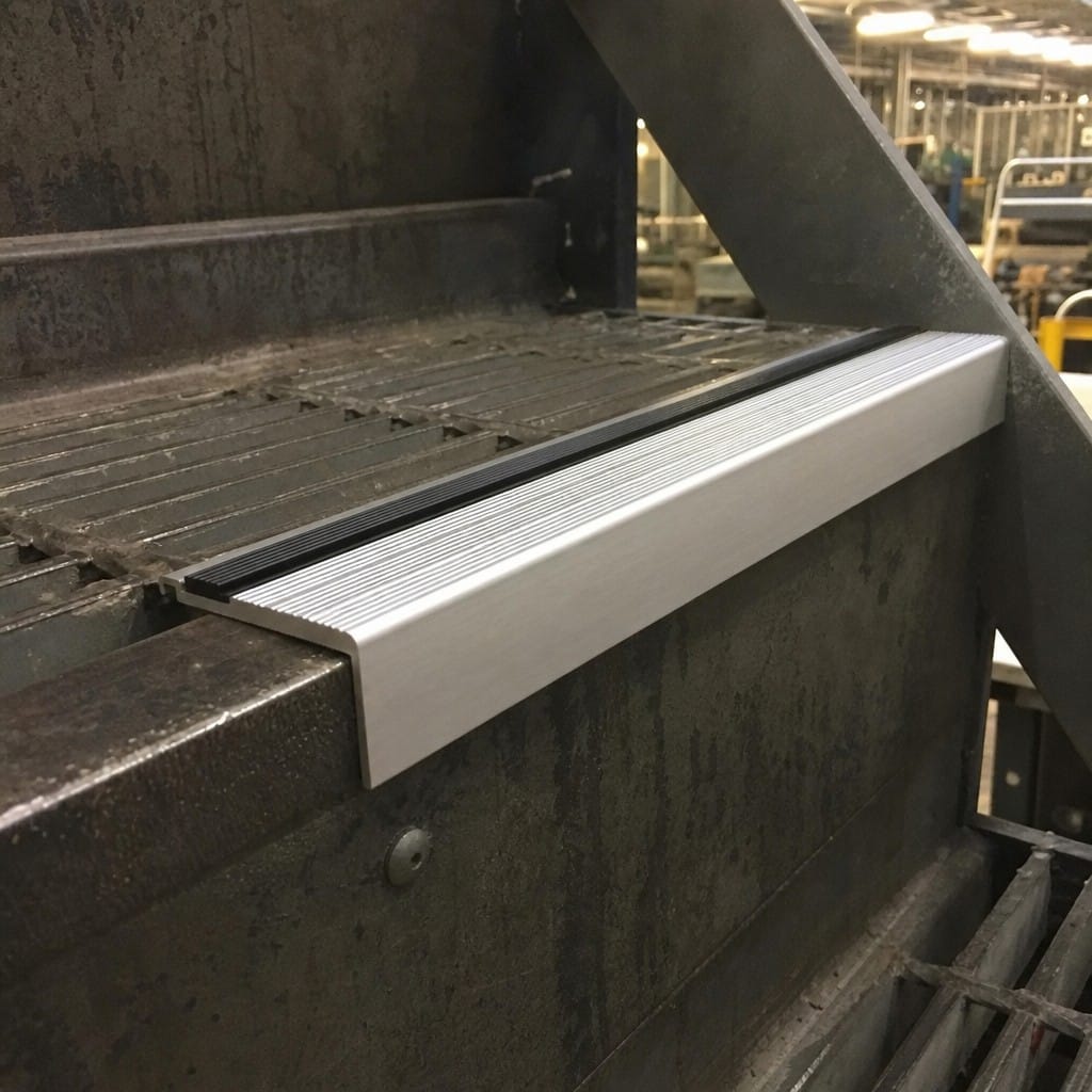 Customer photo review of Concealed Fix Stair Nosing 65x55mm Square Aluminium, 1m & 2m