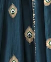 Customer photo review of Teal Blue Silk Embroidered Anarkali Gown