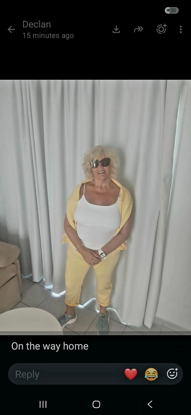 Customer photo review of Liana Yellow Dropped Sleeved Sweatshirt Set