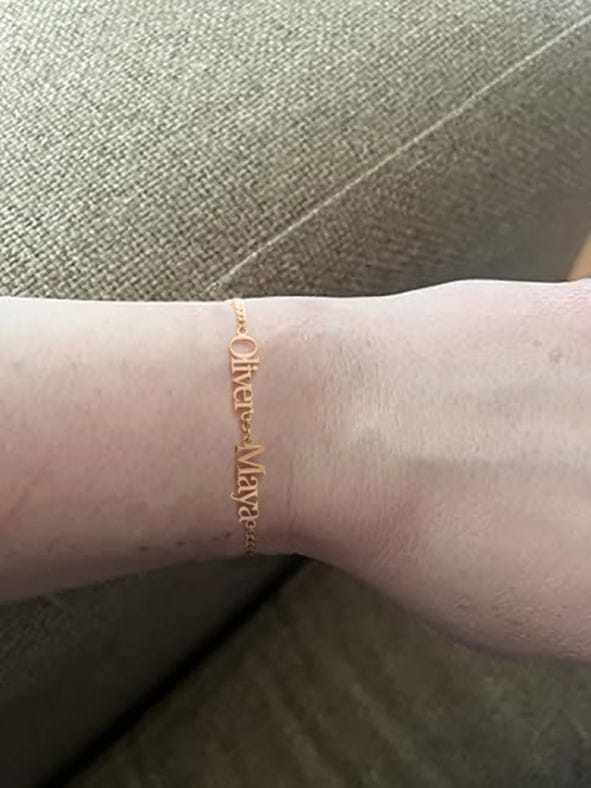 Customer photo review of Custom Classic Name Bracelet