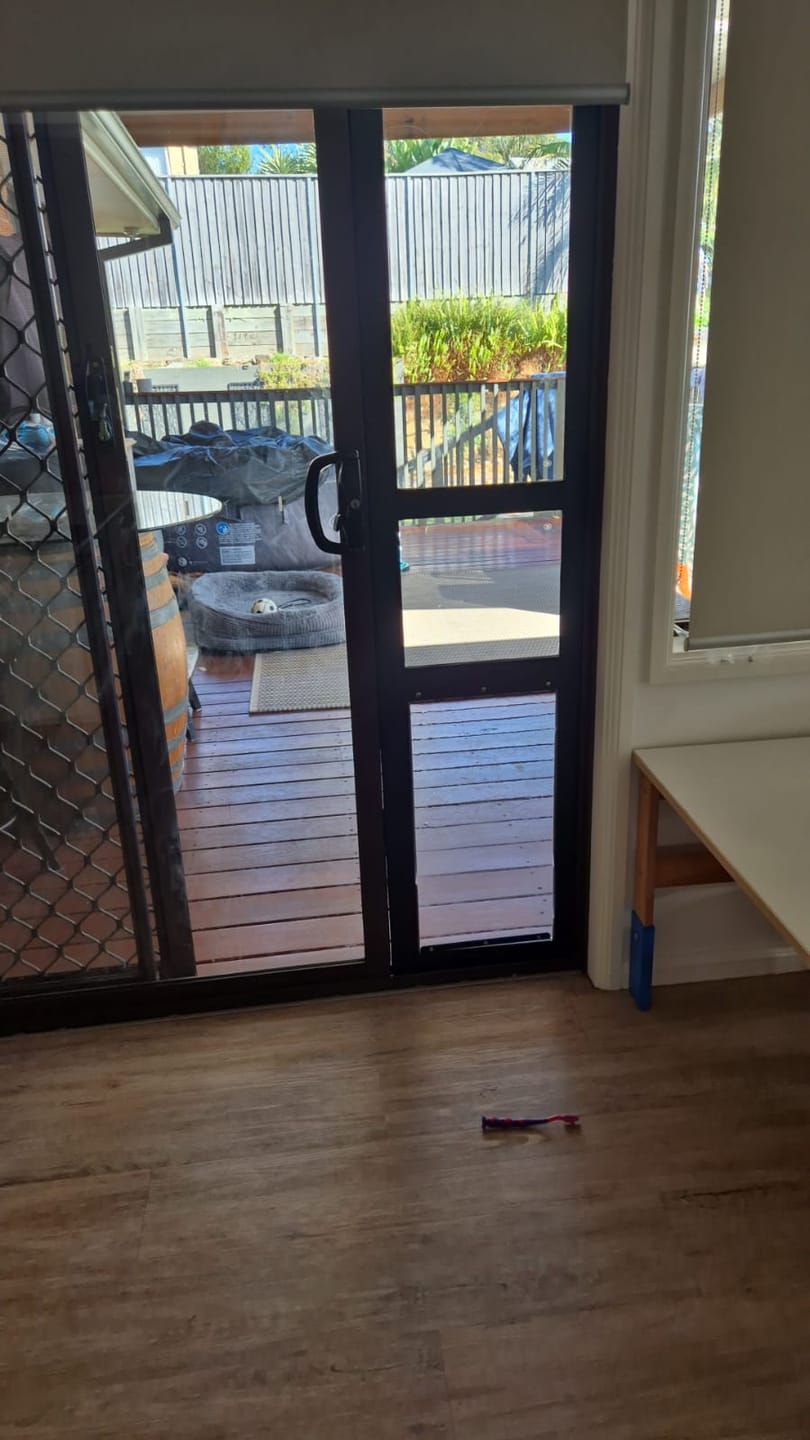 Customer photo review of Patio Pet Door Insert