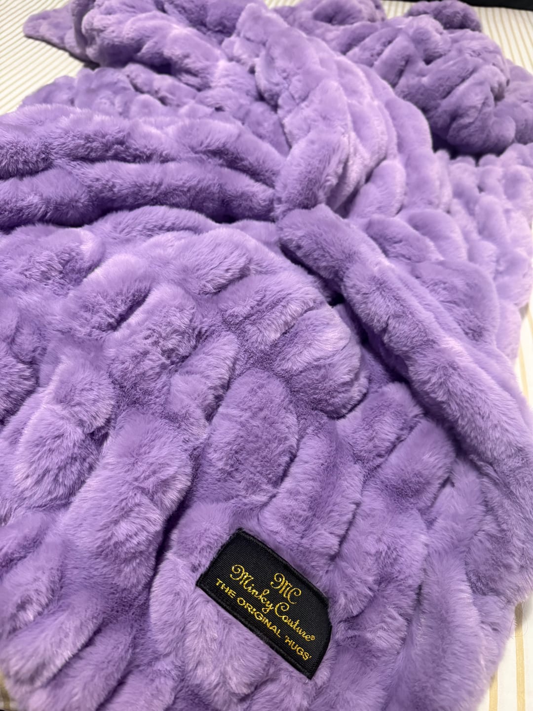 Customer photo review of Hugs Orchid Blanket