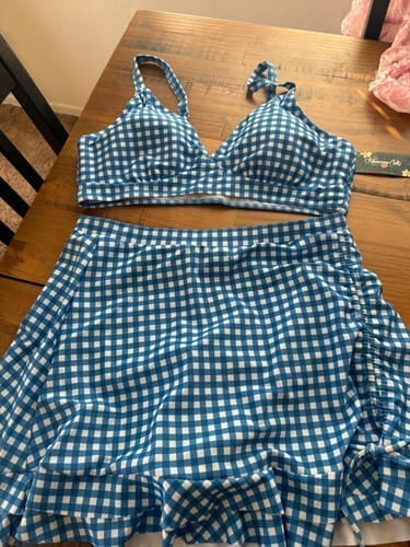 Customer photo review of Emoswim - Damen High-Waist Bikini-Set Bauchweg Baderock Zweiteiliger Badeanzug