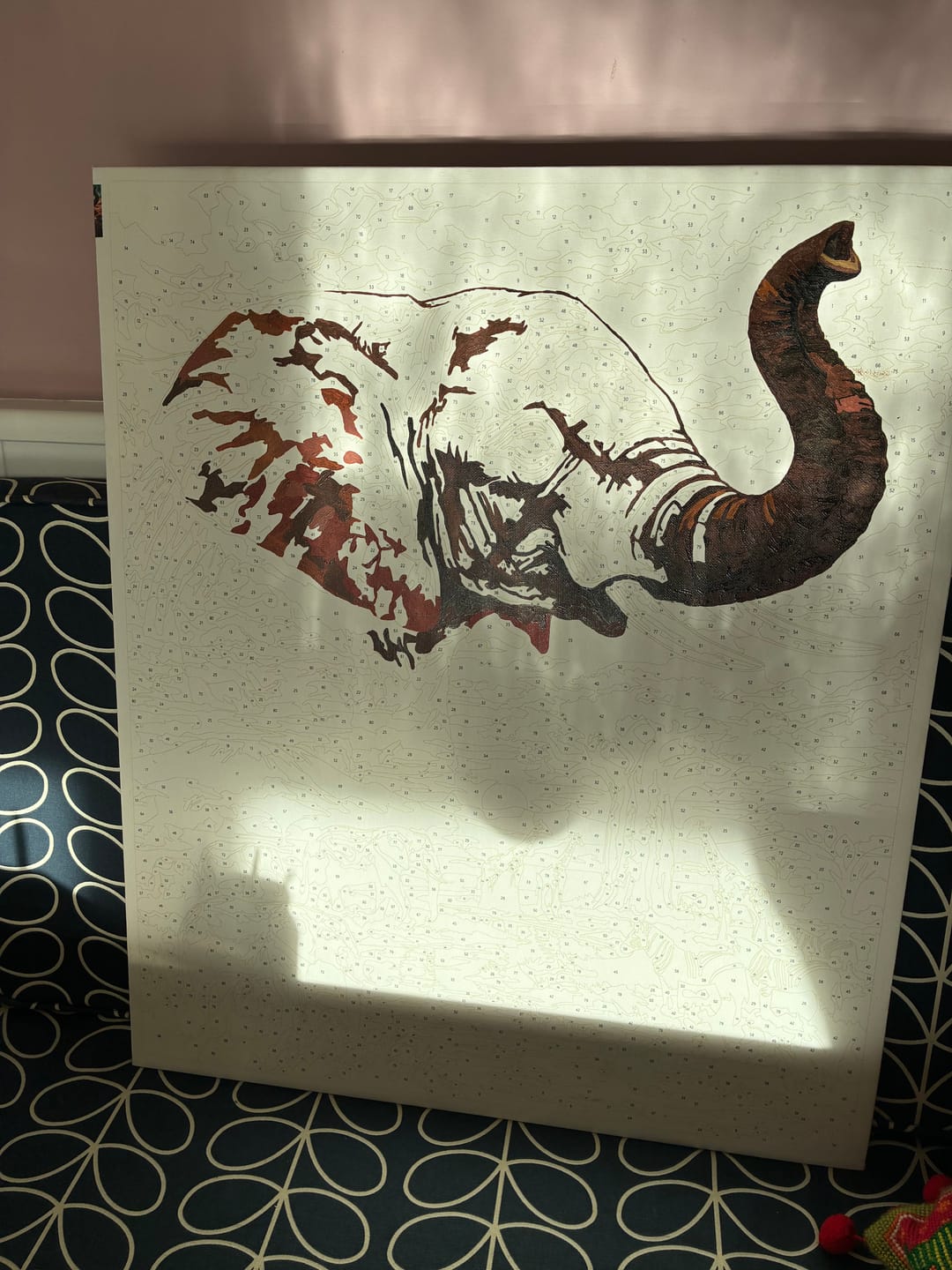 Customer photo review of Savanna of Giants (80 Color Paint by Numbers)