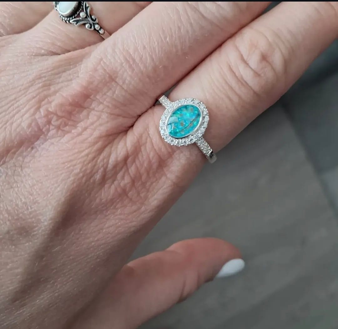 Customer photo review of Oval CZ Maria Ring