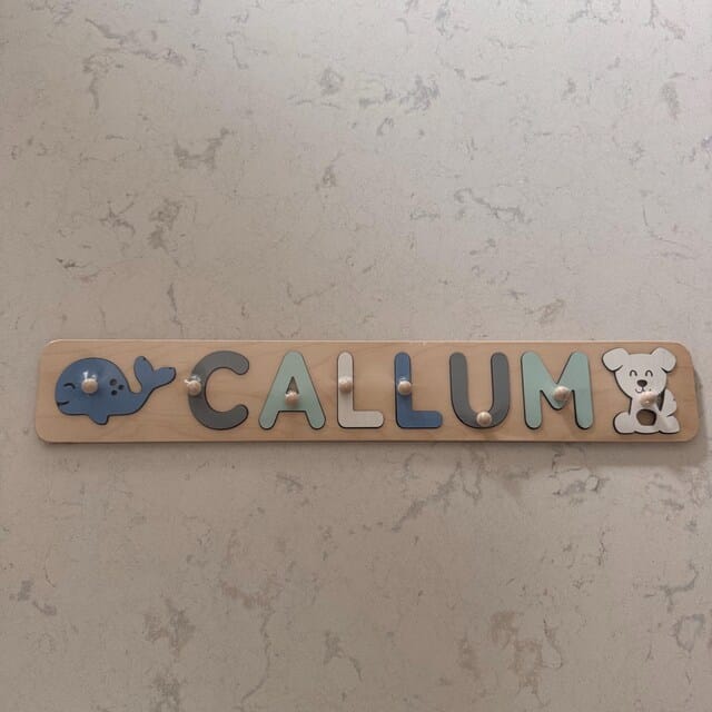 Customer photo review of Personalized Wooden Name Puzzle