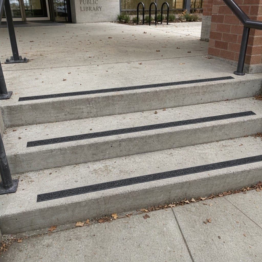 Customer photo review of 35mm Carborundum Stair Insert Cut to Any Size