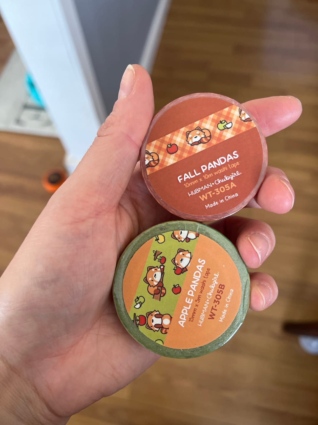 Customer photo review of Fall Pandas Washi Tapes (Set of 2)