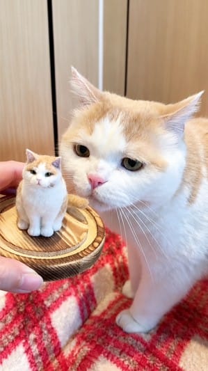 Customer photo review of Custom Full-Body Felted Pet Sculpture