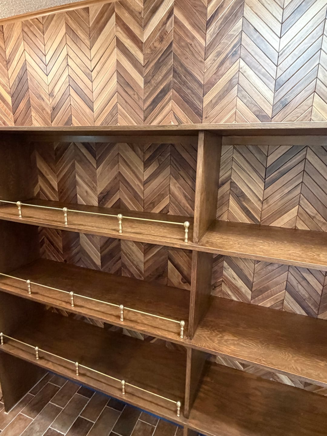Customer photo review of Natural Walnut Chevron Panels