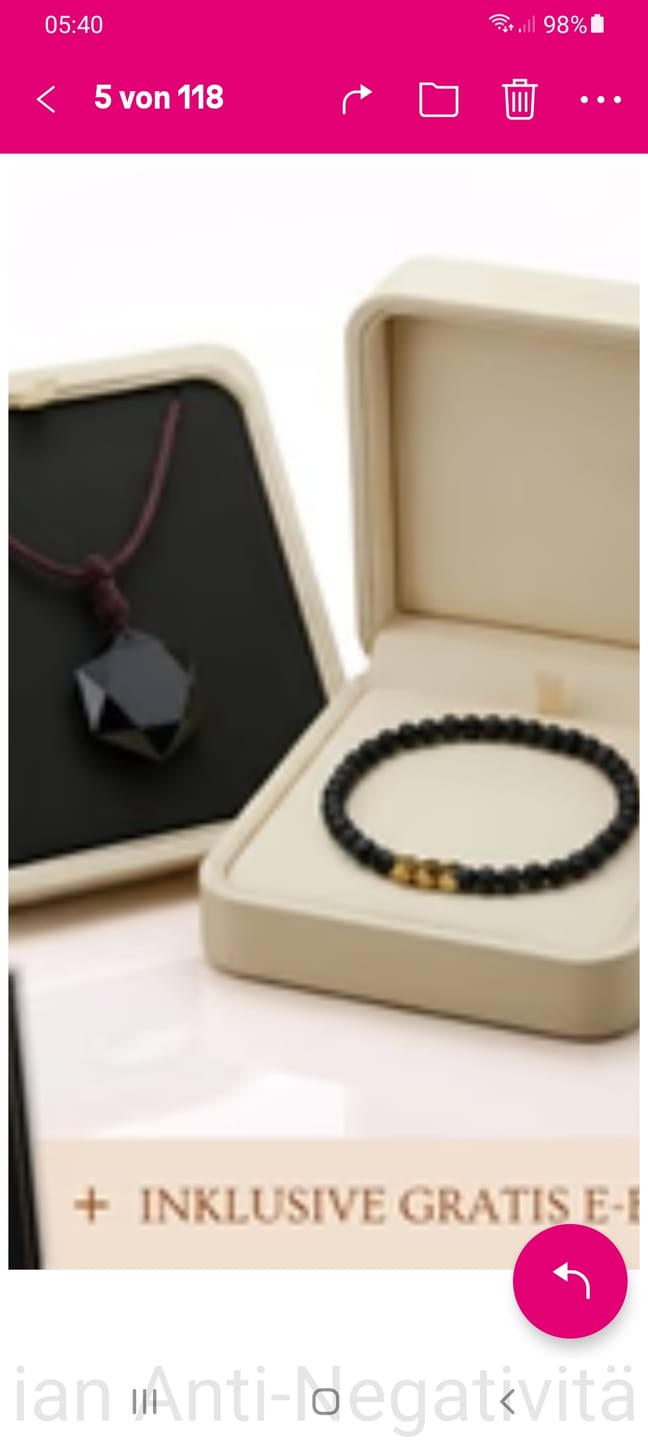Customer photo review of Obsidian Anti-Negativität Set