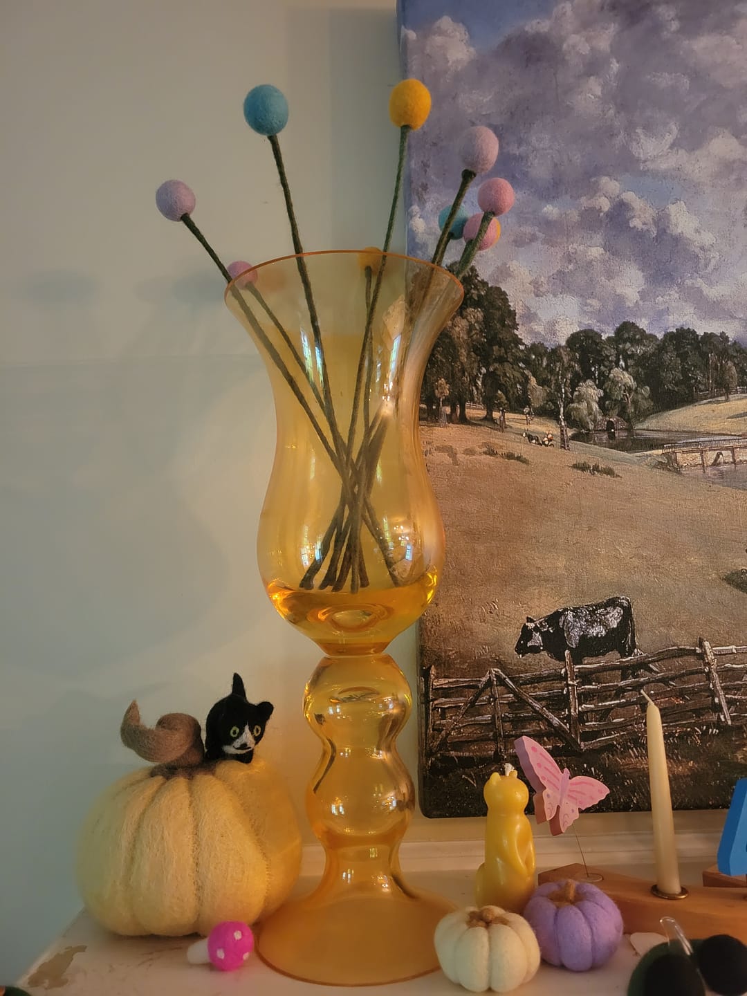 Customer photo review of Felt Light Purple Billy Buttons - Set of 5 Stems