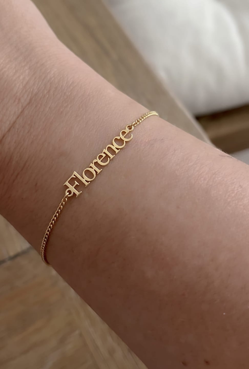 Customer photo review of Custom Classic Name Bracelet