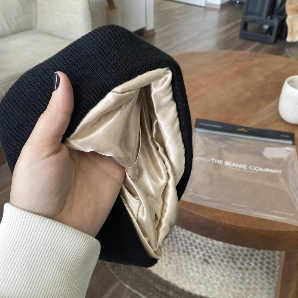 Customer photo review of Satin beanie