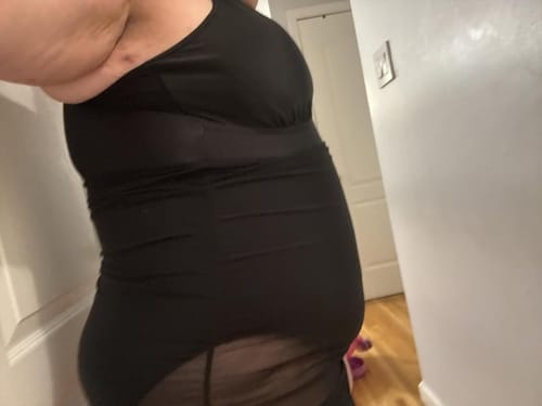 Customer photo review of Emoswim - Damen Badekleid Bauchweg Badeanzüge Schlankmachendes Transparentes Mesh Sarong-Wickelrock Bademode