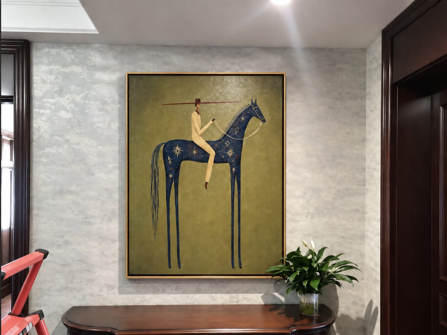 Customer photo review of Night Rider-Celestial Horse Oil Painting