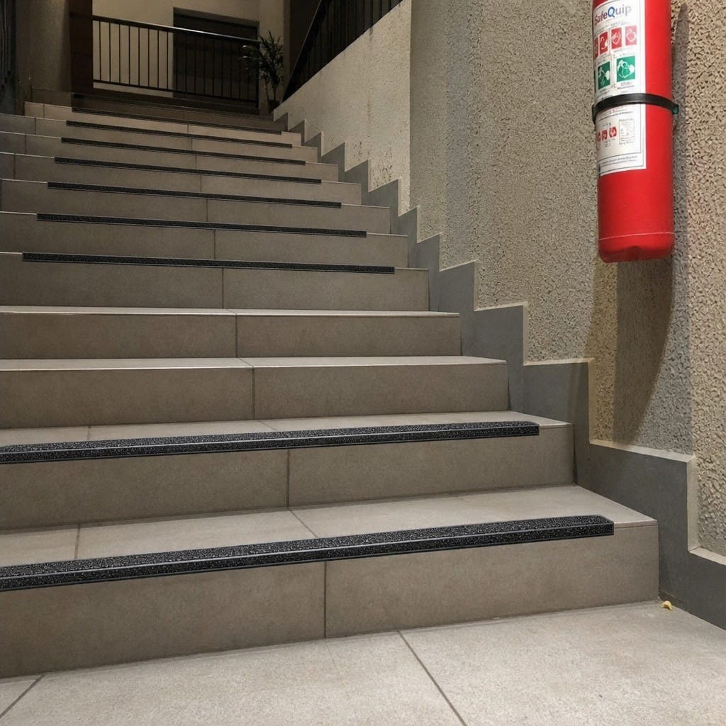 Customer photo review of 35mm Carborundum Stair Insert Cut to Any Size