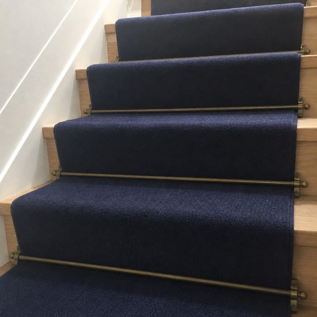 Customer photo review of Bronze Stair Rods for Carpet Runners — 9mm Hollow Rod, 4 Sizes