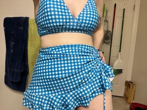 Customer photo review of Emoswim - Damen High-Waist Bikini-Set Bauchweg Baderock Zweiteiliger Badeanzug