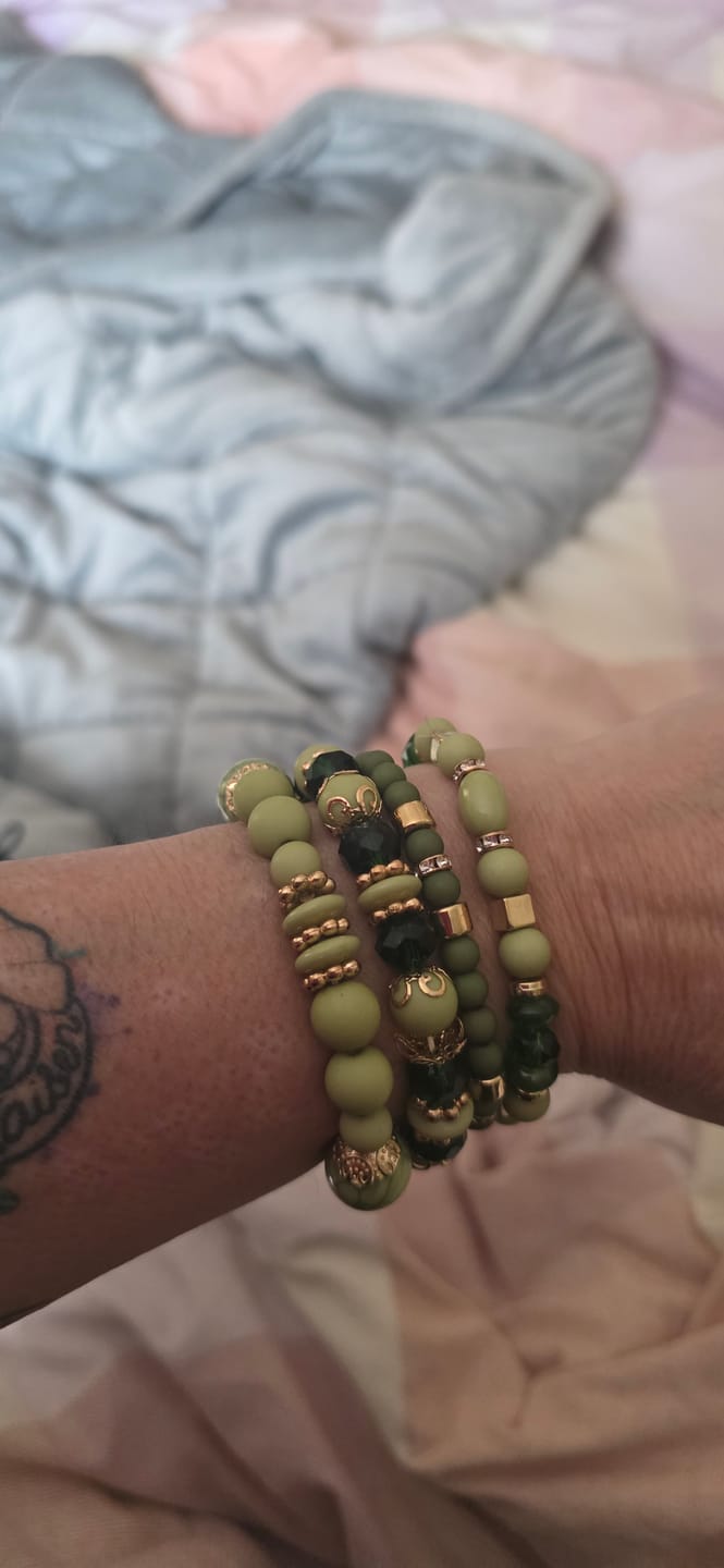 Customer photo review of Kimmy-Lee -Stretchy Doodah Stack Bracelet
