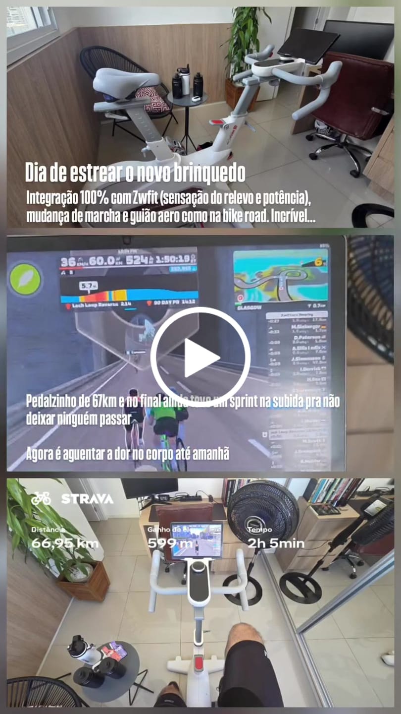 Customer video review of Bike Ergometrica Smart Advanced 13K | Ajuste Automático De Intensidade | Disco De Inercia 13K | Resistência Magnética| Suporta 150 Kg