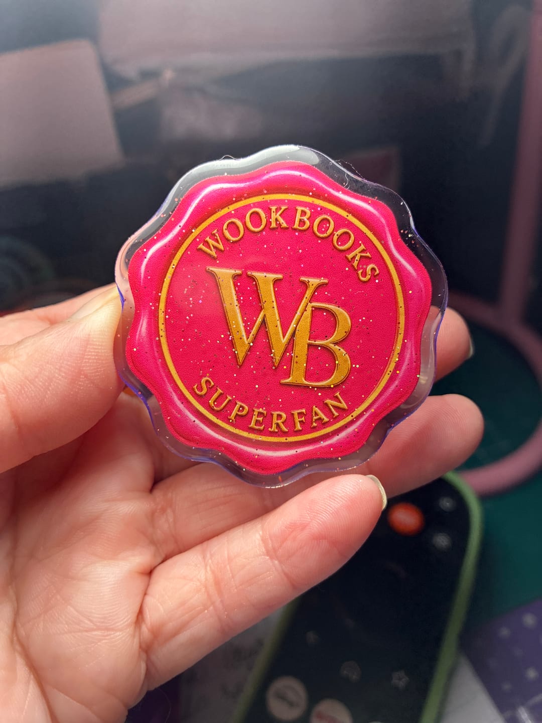 Customer photo review of Super Fan Exclusive Wax Seal Acrylic Page Clip