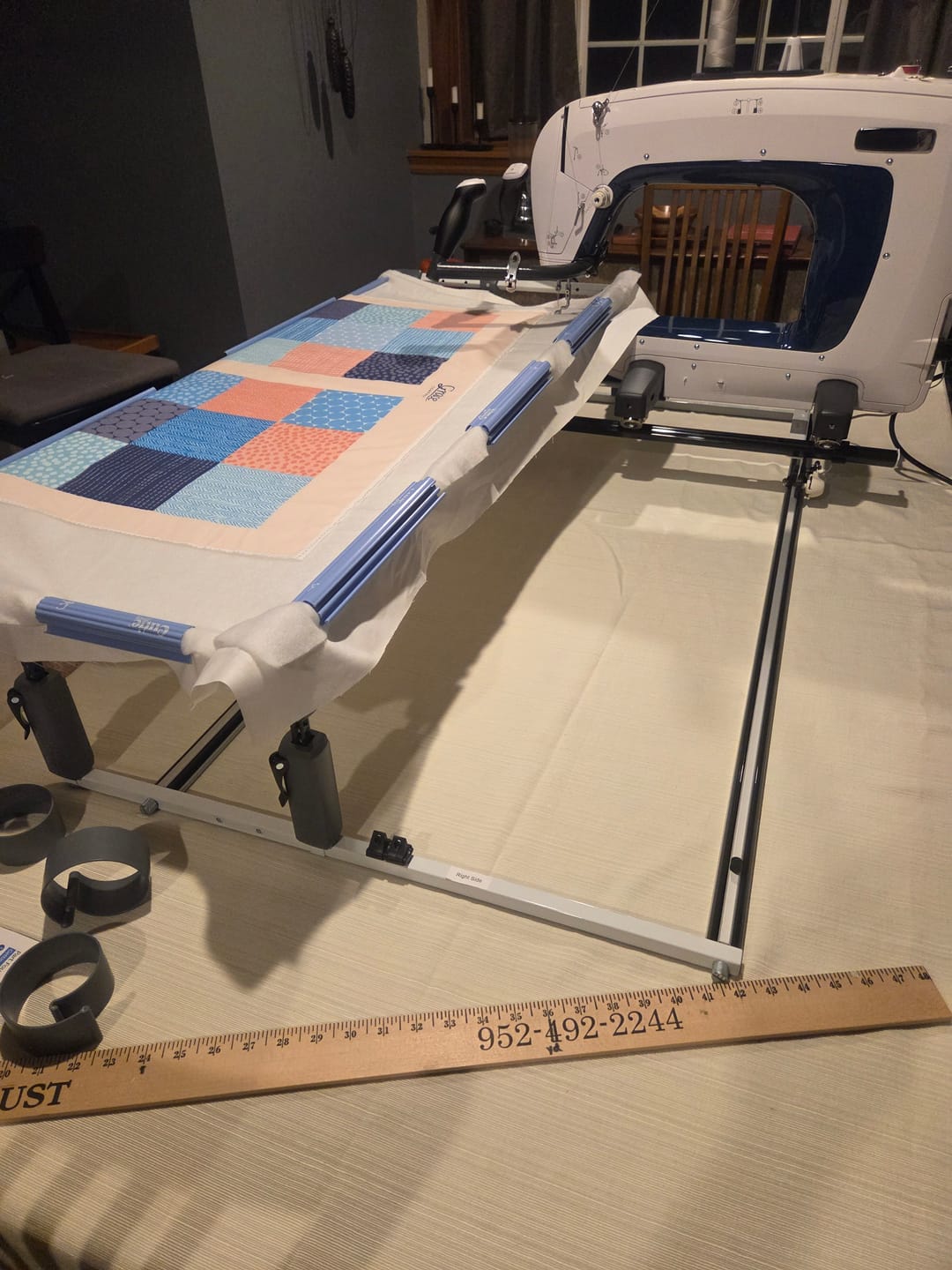 Customer photo review of Cutie Breeze Tabletop Quilting Frame