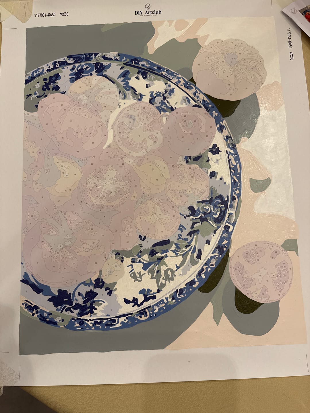 Customer photo review of Summer Plate | Paint by Number