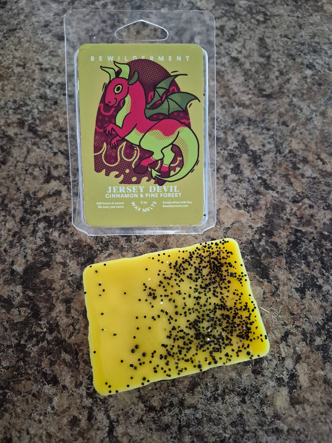 Customer photo review of Jersey Devil - Cryptid Wax Melts