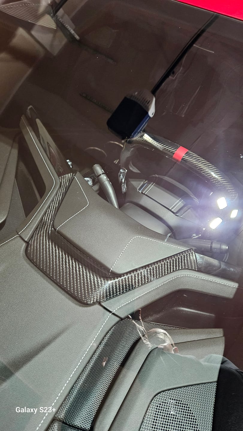 Customer photo review of 2026+ C8 Corvette Carbon Fiber Upper Dash Panel Trim Cover