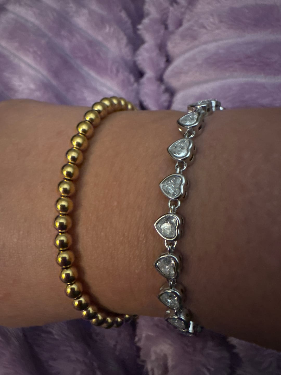 Customer photo review of Pulsera Oria Plata + Zirconia