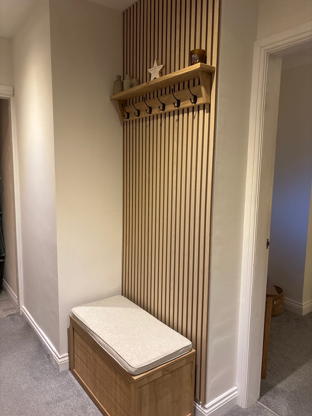 Customer photo review of SlatWall Acoustic Natural Oak Slatted Wall Panel