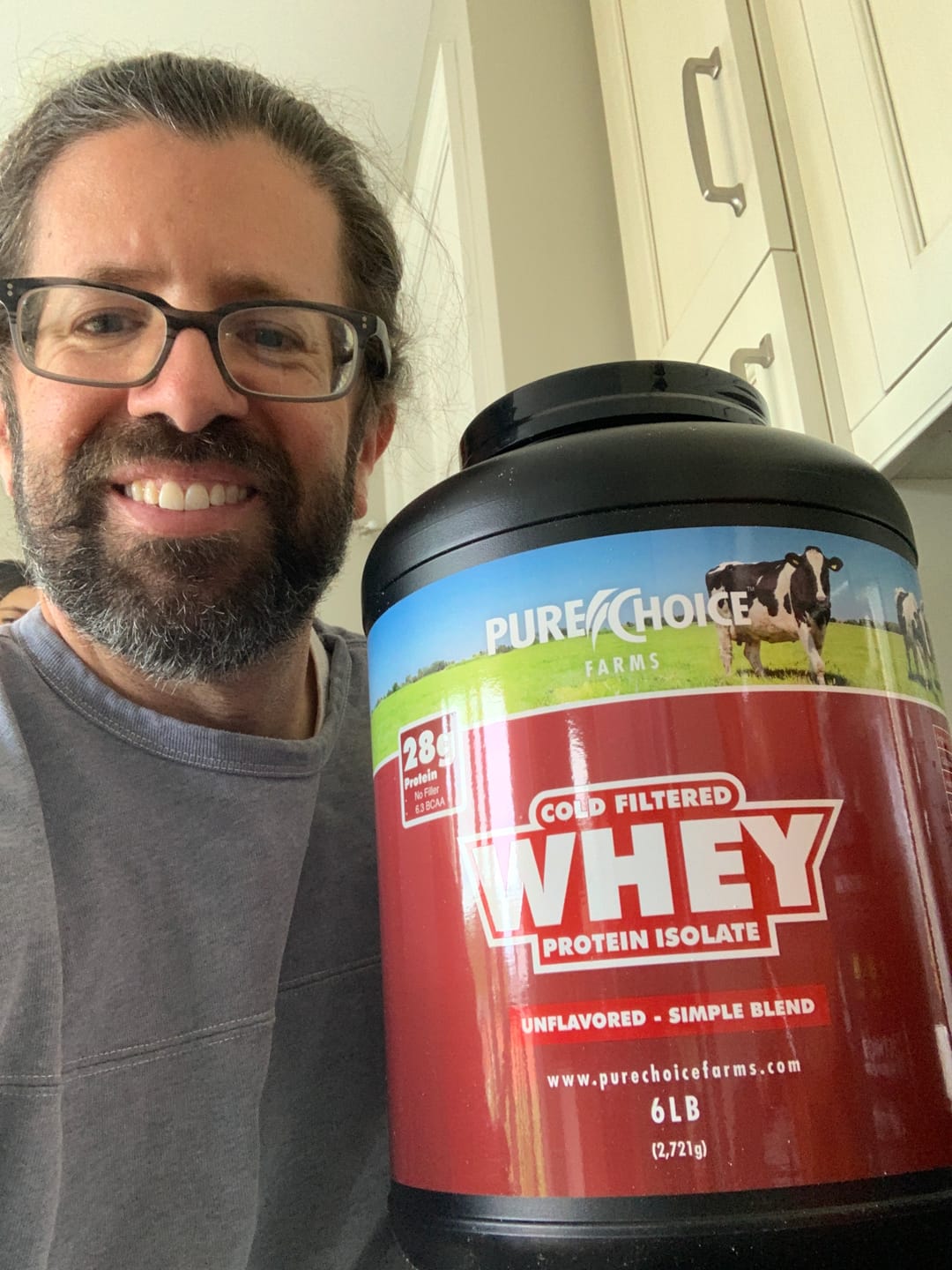 Customer photo review of Whey Protein Isolate Unflavored