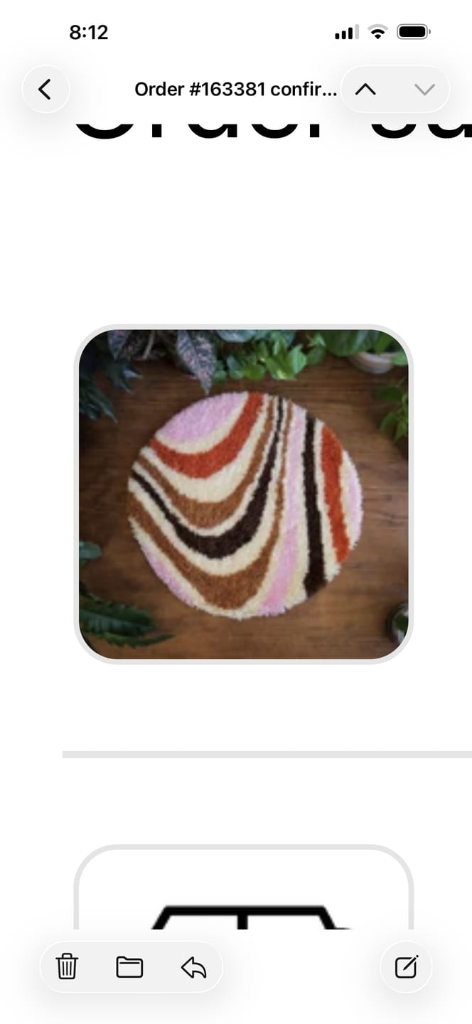 Customer photo review of CARAMEL SWIRL - Rug Making Kit