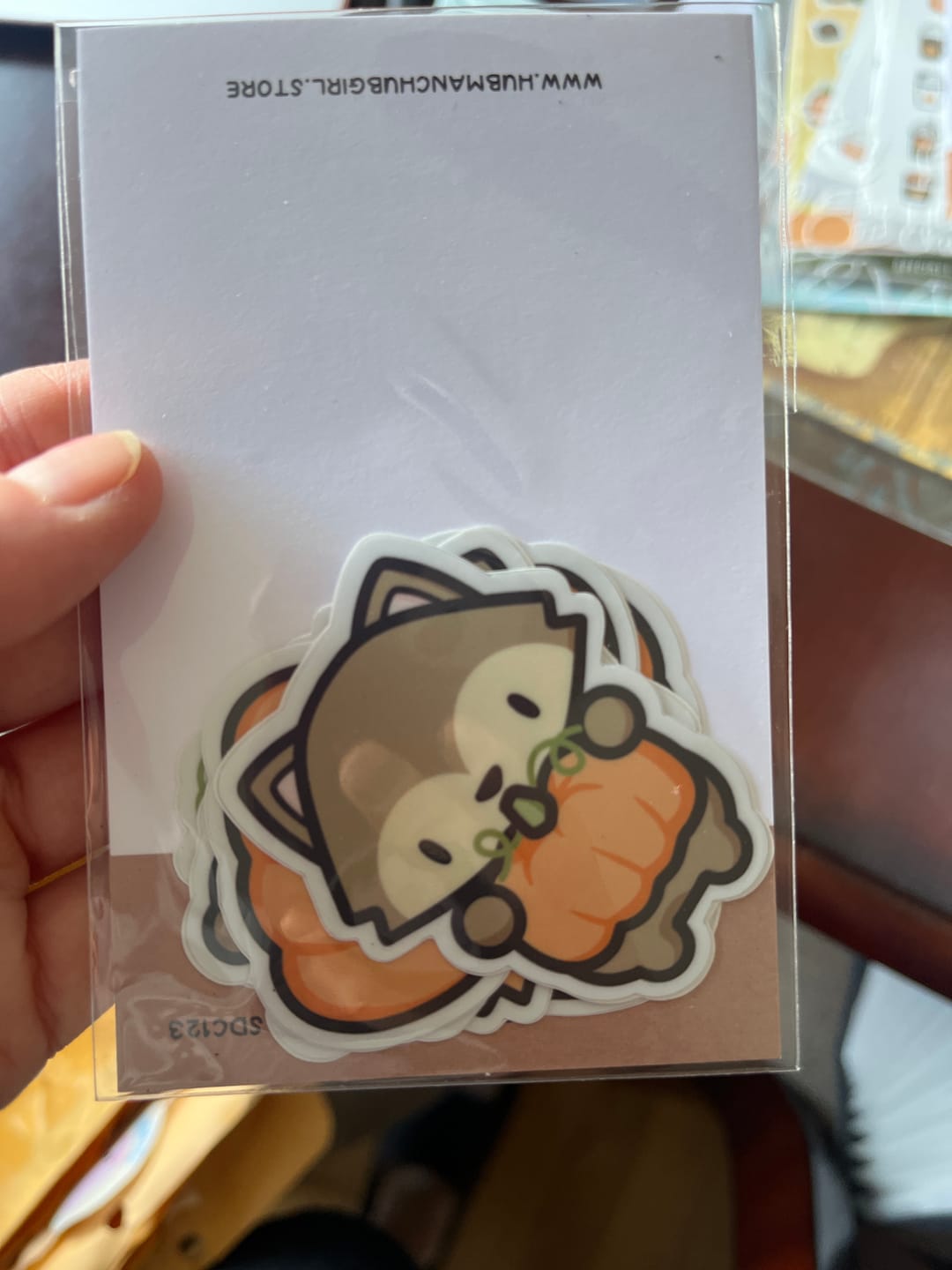 Customer photo review of Autumn Foxes Die Cut Stickers (Set of 5)
